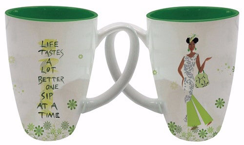 Mug-Latte Mug-Life Tastes A Lot Better One Sip At A Time (16 Oz)