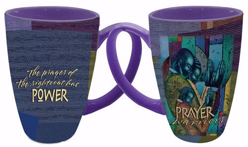 Mug-Latte Mug-Prayer Warriors-Purple (16 Oz)