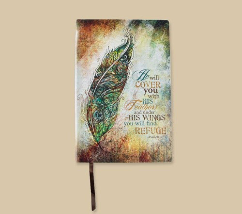 Journal-You Will Find Refuge w/Ribbon Bookmark-Leatherlike