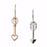 Earring-Two-Tone Arrows-Rose Gold Plated & Pewter (Carded)