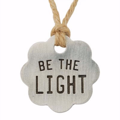Gift Tag-Be The Light-Pewter