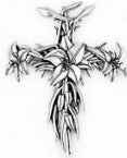 Wall Cross-Lilies-Pewter (5-1/8 x 3-15/16)