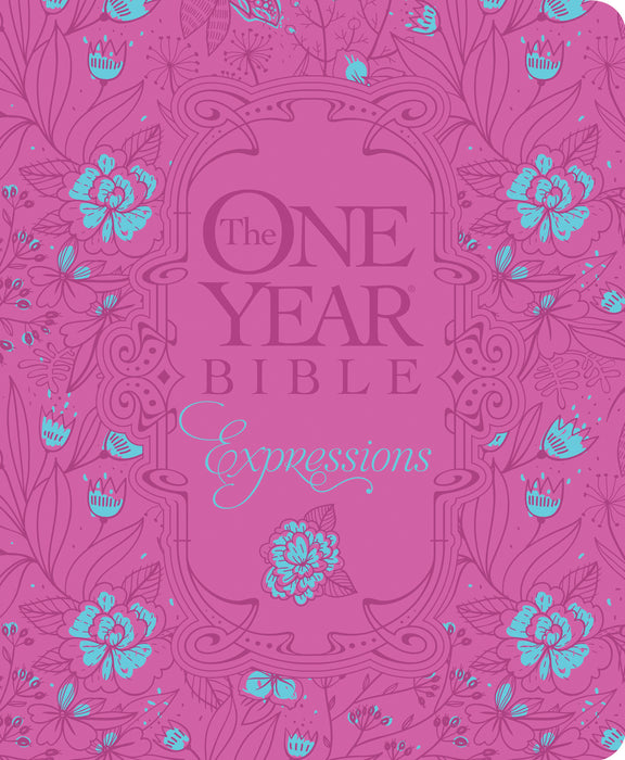 NLT2 One Year Chronological Bible Creative Expressions-Deluxe Fuchsia Hardcover