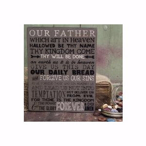 Sign-Our Father (10" x 8" x 1")