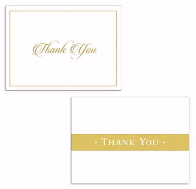Note Card-Thank You-Golden-Numbers 6:24 NIV (Pack Of 50) (Pkg-50)