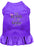 Bunny is my Bestie Screen Print Dog Dress Purple XL (16)