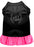 He Is Risen Screen Print Dog Dress Black with Bright Pink Sm (10)