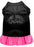 Not Today Satan Screen Print Dog Dress Black with Bright Pink XXL (18)