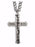 Necklace-Thorn Cross-Christ My Strength (20")