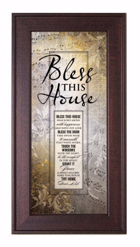 Framed Art-Words Of Grace-Bless this House (8" x 16")