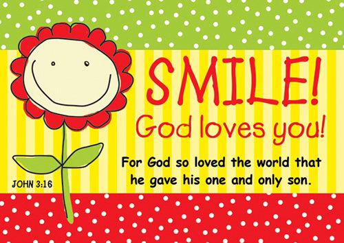Postcard-Smile! God Loves You! (6 x 4.25) (Pack Of 6) (Pkg-6)