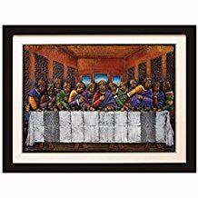 Framed Relief Art-Last Supper (39 x 29)