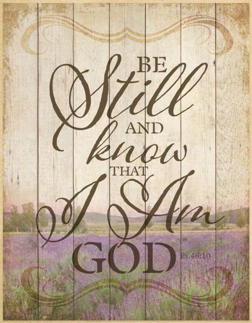 Wall Plaque-Timberland Art-Be Still And Know... (11.75" x 15")