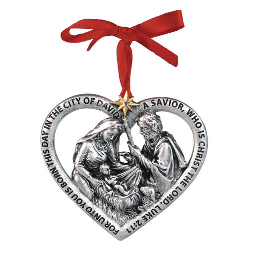 Ornament-Holy Family in Heart: God's Love (#12138)