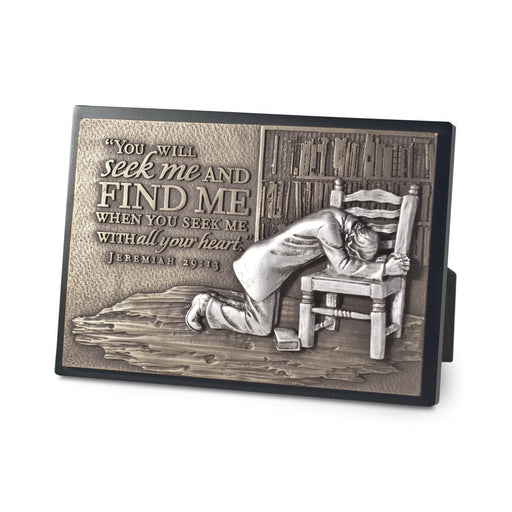 Plaque-Moments Of Faith: Praying Man-Small (#20752)