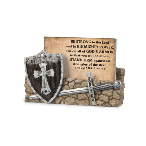Scripture Card Holder-Word Of God, Armor Of God (Ephesians 6:10-11) (#30022)