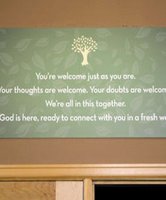Lifetree Cafe Welcome Wall Sign