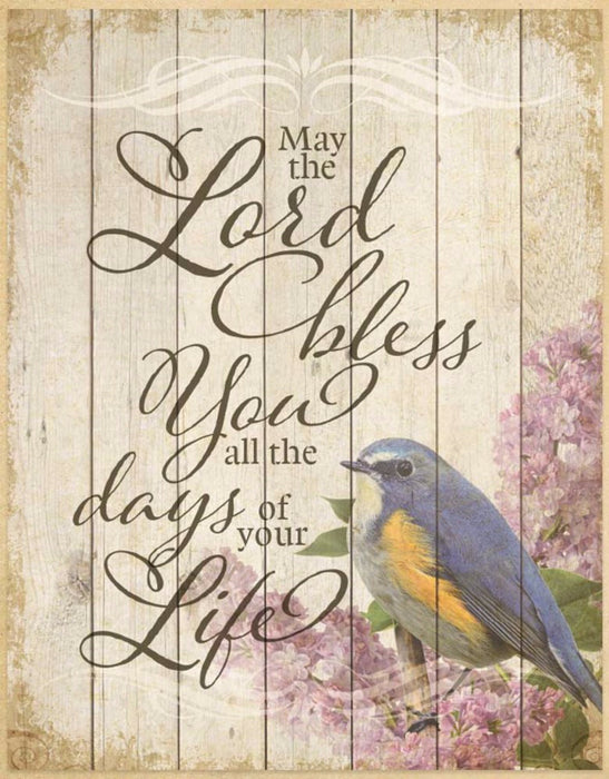 Wall Plaque-Timberland Art-May The Lord (11.75" x 15")