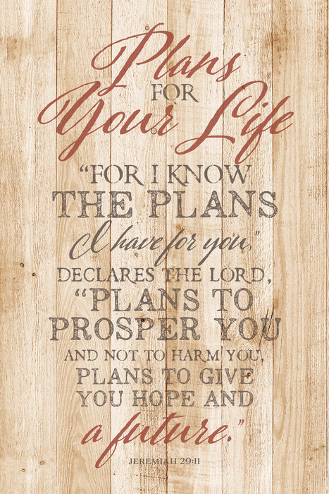 Plaque-New Horizons-Plans For Your Life (Easel Backed) (6 x 9)