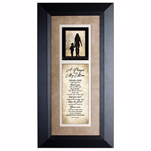 Framed Art-Silhouettes-Prayer For My Mom (8" x 16")