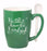 Mug-Spoon Mug-Be Still-Green (15 Oz)