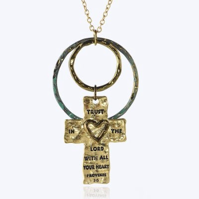 Necklace-Eden Merry-Trust In The Lord (16")