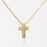 Necklace-Eden Merry-Cross-Goldtone (16.5")