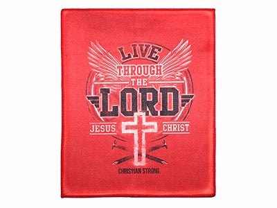 Microfiber Cleaning Cloth-Live Through The Lord-Red