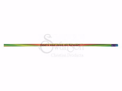 Pencil-God's Love Goes On (Long) (Pack Of 5) (Pkg-5)