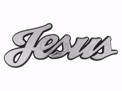 Auto Decal-Jesus (Silver) (Pack of 6) (Pkg-6)