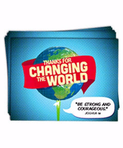 Notecards-Thanks For Changing The World (Pack Of 10) (Pkg-10)
