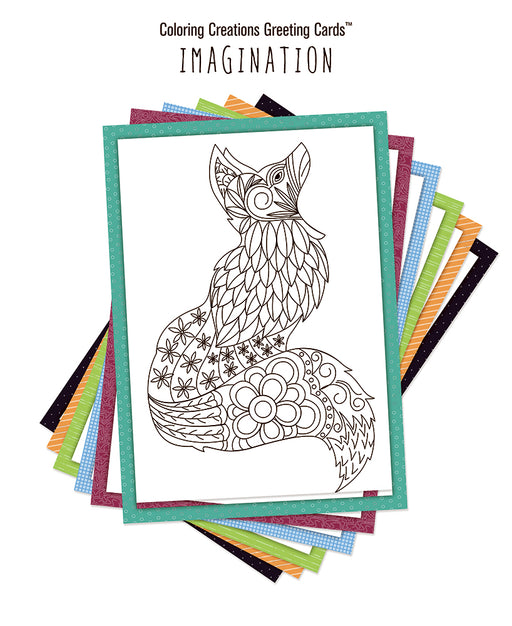 Coloring Creations Greeting Cards: Imagination (Pack Of 12) (Pkg-12)