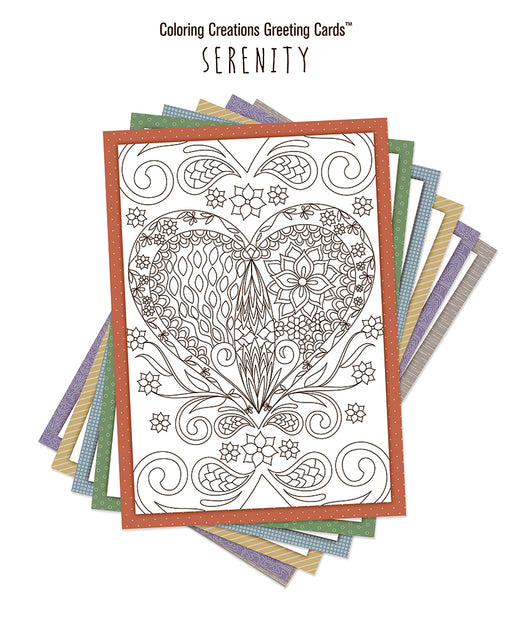 Coloring Creations Greeting Cards: Serenity (Pack Of 12) (Pkg-12)