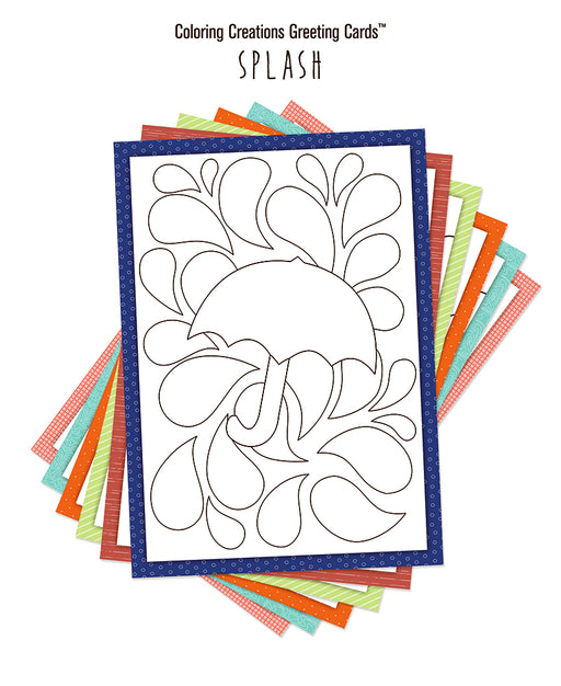 Coloring Creations Greeting Cards: Splash (For KIDS) (Pack Of 12) (Pkg-12)