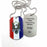 Necklace-Double Sided Stainless-Eagle Military Dog Tag-30" Ball Chain