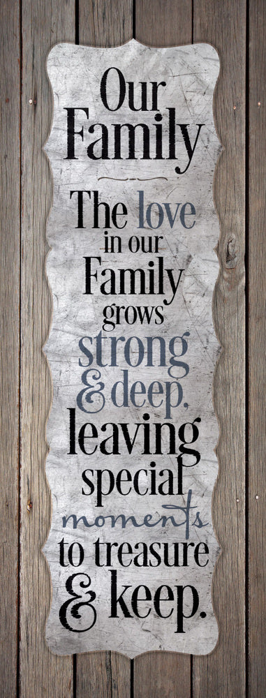 Wall Plaque-New Horizons-Our Family (6" x 15.75")