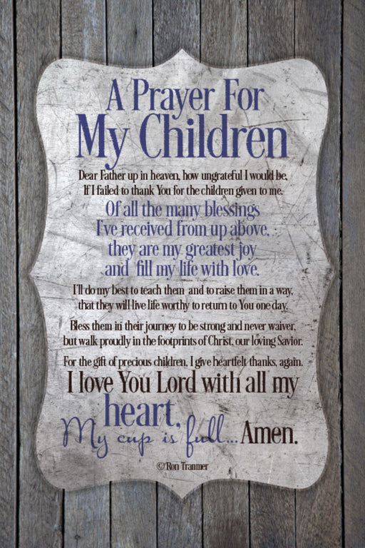 Plaque-New Horizons-Prayer For My Children (Easel Backed) (6" x 9")