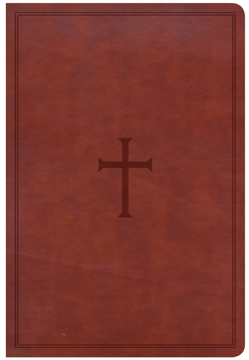 CSB Giant Print Reference Bible-Brown LeatherTouch Indexed