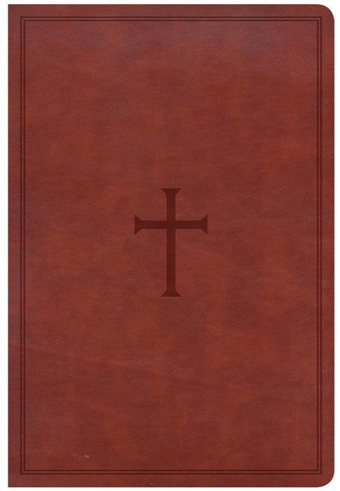 CSB Giant Print Reference Bible-Brown LeatherTouch Indexed