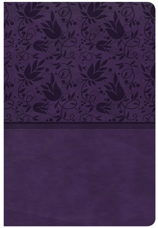 CSB Giant Print Reference Bible-Purple LeatherTouch Indexed