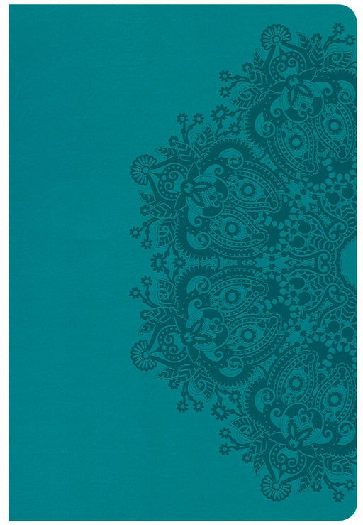 CSB Giant Print Reference Bible-Teal LeatherTouch Indexed