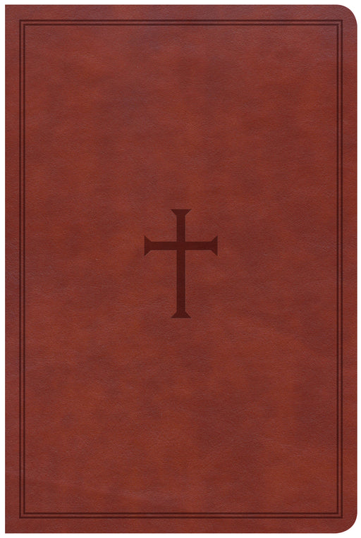 CSB Large Print Personal Size Reference Bible-Brown LeatherTouch
