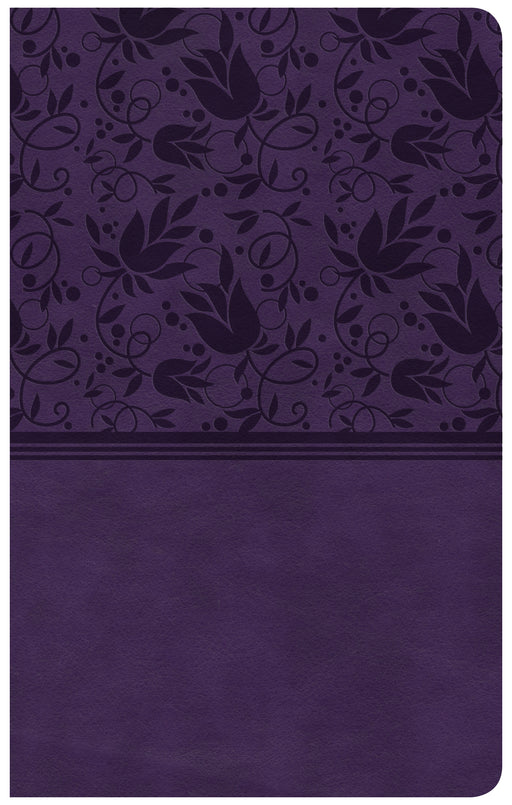 CSB Ultrathin Reference Bible-Purple LeatherTouch Indexed