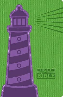 CEB Deep Blue Kids Bible-Green/Purple Lighthouse D