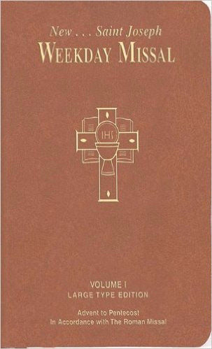 St. Joseph Weekday Missal V1 Large Print (Advent-Pentecost)-Brown Imitation Leather