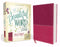 NIV Beautiful Word Bible (Full Color)/Large Print-Pink/Cranberry Leathersoft