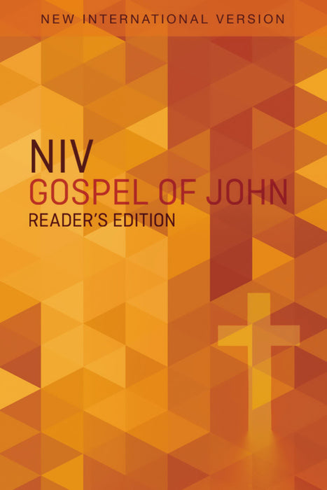 NIV Gospel Of John Reader's Edition (Orange Cross)-Softcover