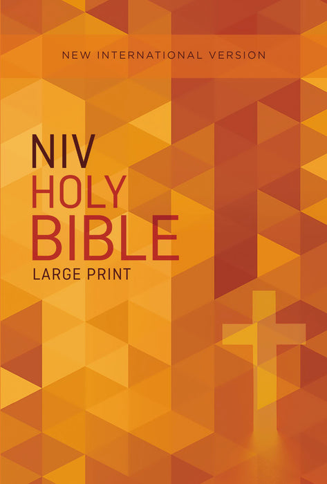 NIV Outreach Bible/Large Print-Orange Cross Softcover