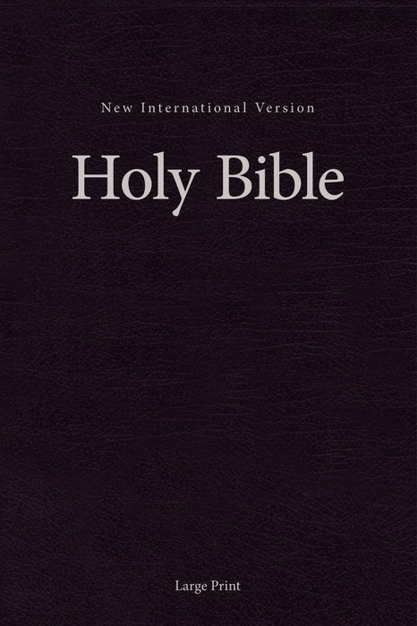NIV Single-Column Pew And Worship Bible/Large Print-Black Hardcover
