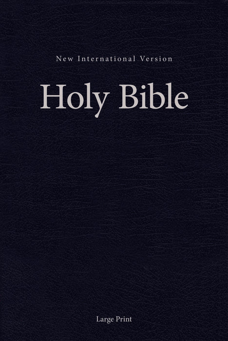 NIV Single-Column Pew And Worship Bible/Large Print-Blue Hardcover